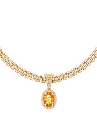 Amethyst (5-3/8 ct. t.w.) & White Topaz (3/4 ct. t.w.) Panther Link 18" Necklace in 14k Gold-Plated Sterling Silver