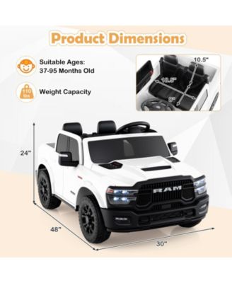 24V 2 Seater Ride on Truck w/Remote Control 3 Speeds Bluetooth LED Headlight