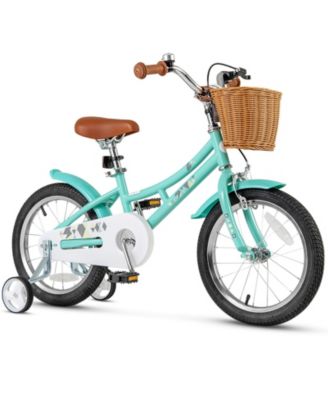 16'' Kids Bike w/ Height Adjustable Handlebar Seat Basket Bell Training Wheels