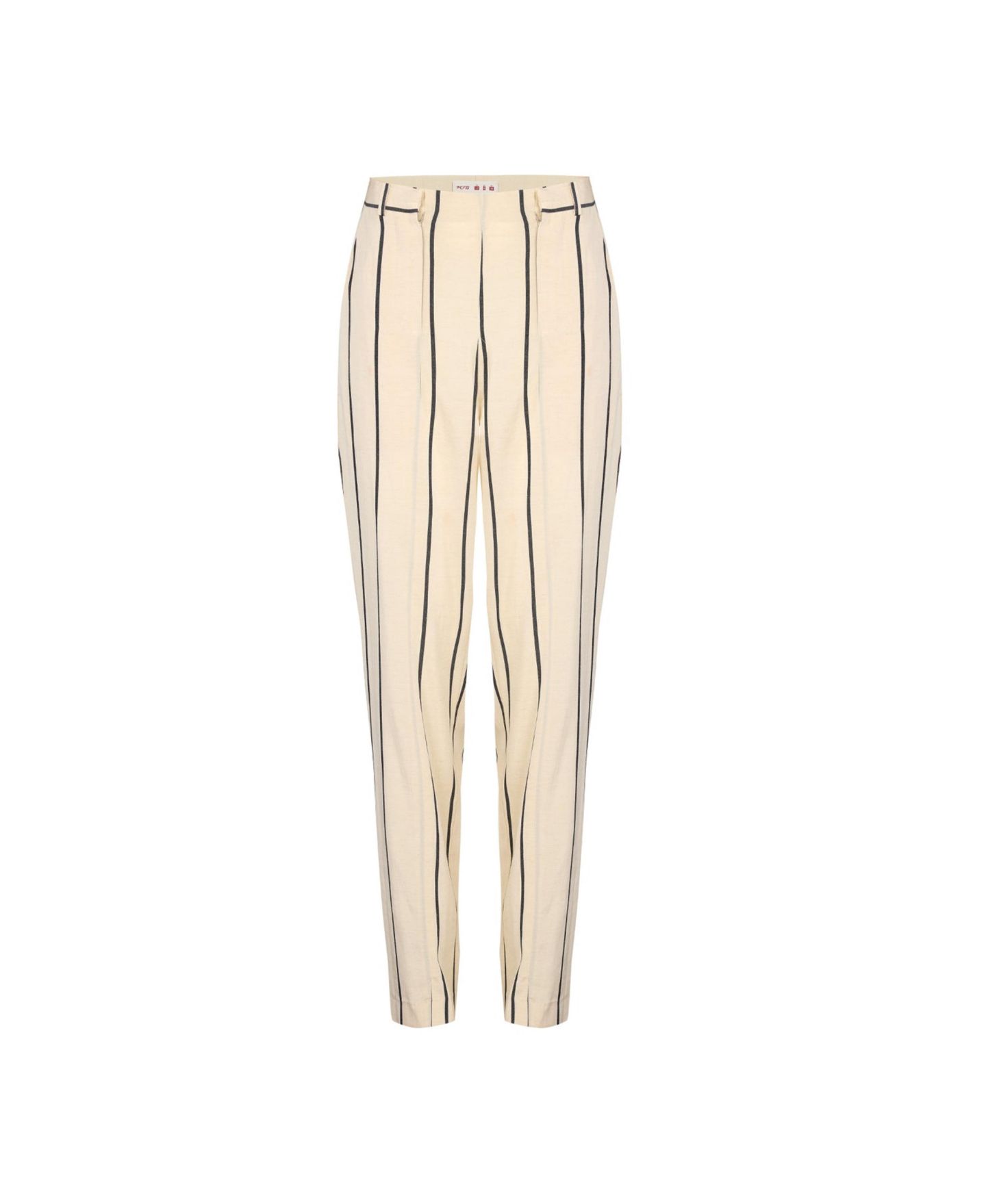 Женские брюки PCFG Striped Silk & Linen Blend Two-Zip, цвет: Бежевый — фото 5