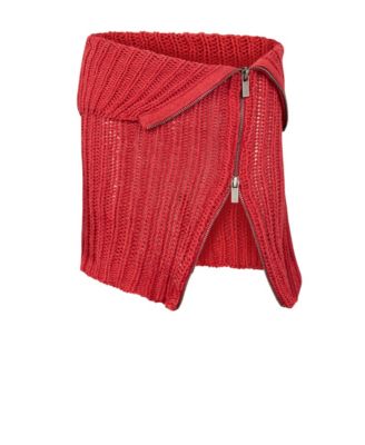 Women's Cashmere Blend Zippered Knit Skirt