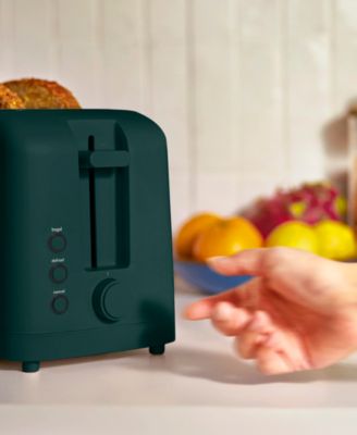4-Slice Wide-Slot Slim Toaster, Forest Green