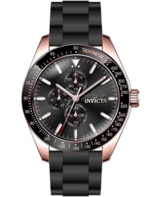 Men's 38407 Aviator Quartz VH67 Black Dial Watch