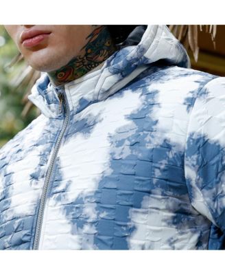 Men's Coin Grey Dye-Block Quilt Puffer Jacket