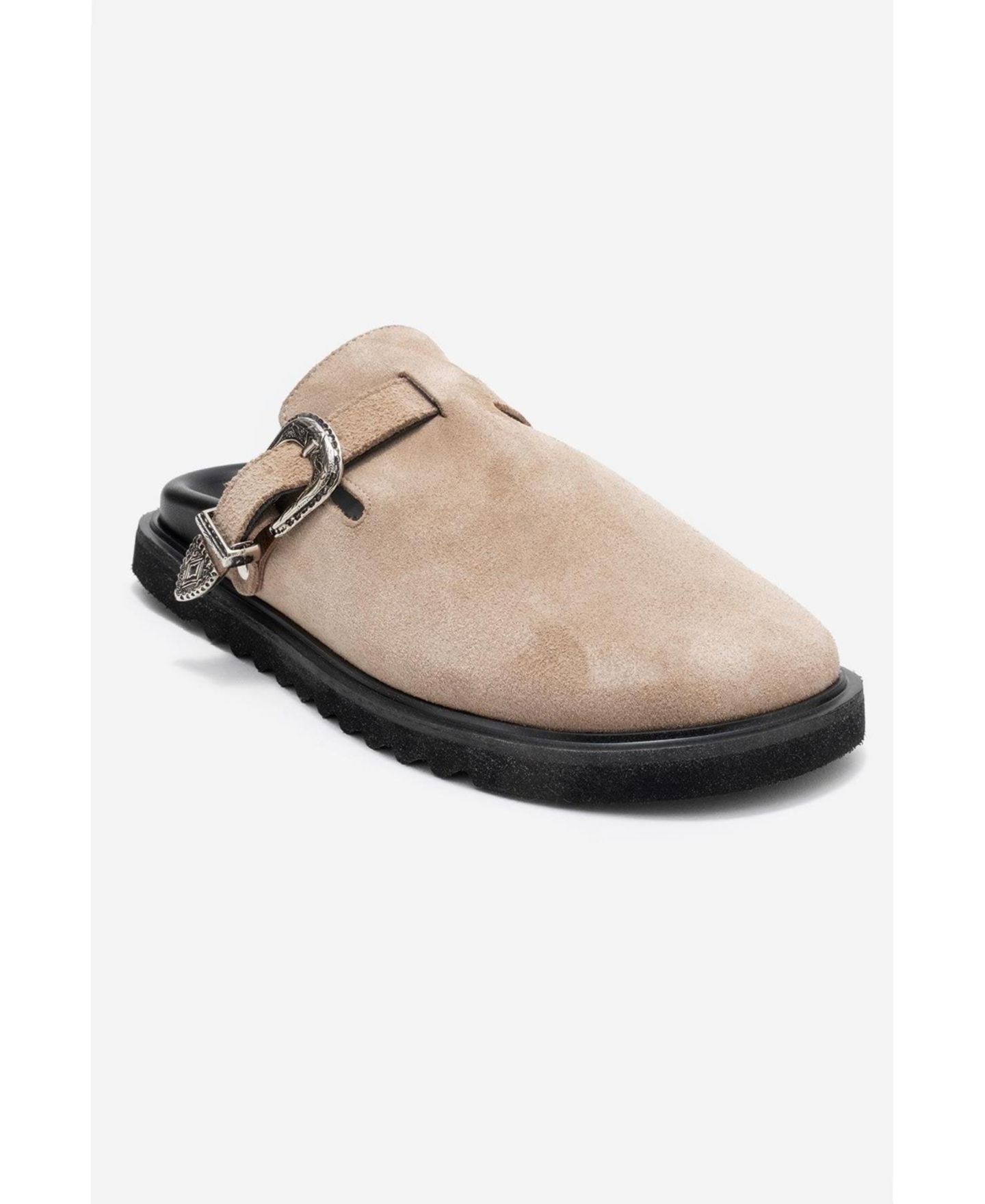 Женские сабо Forever & Always Shoes Vesta Leather Mule, цвет: Бежевый замшевый кожаный — фото 1