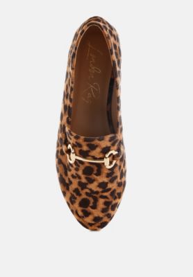 Womens Noltas Horsebit Embellished Flat Loafers