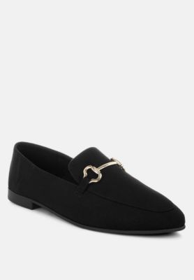 Womens Noltas Horsebit Embellished Flat Loafers