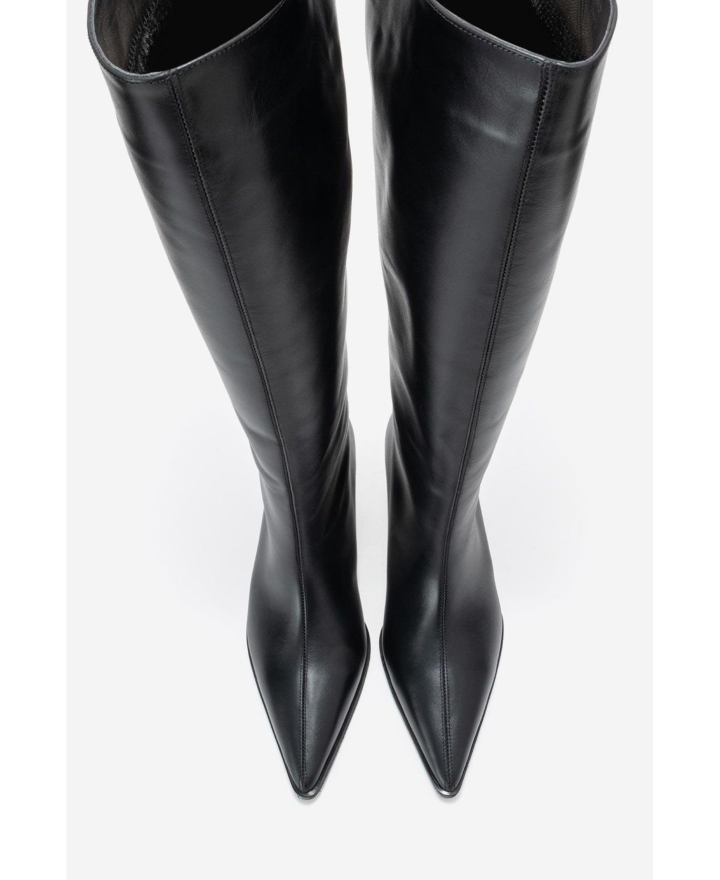 Женские ботинки Forever & Always Shoes Siora Leather Knee High Boot, цвет: Чёрный кожаный — фото 3