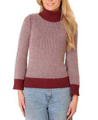 Women's Organic Tweed Stitch Turtleneck Sweater