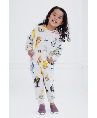 Girls Fleece Zip Up Coverall