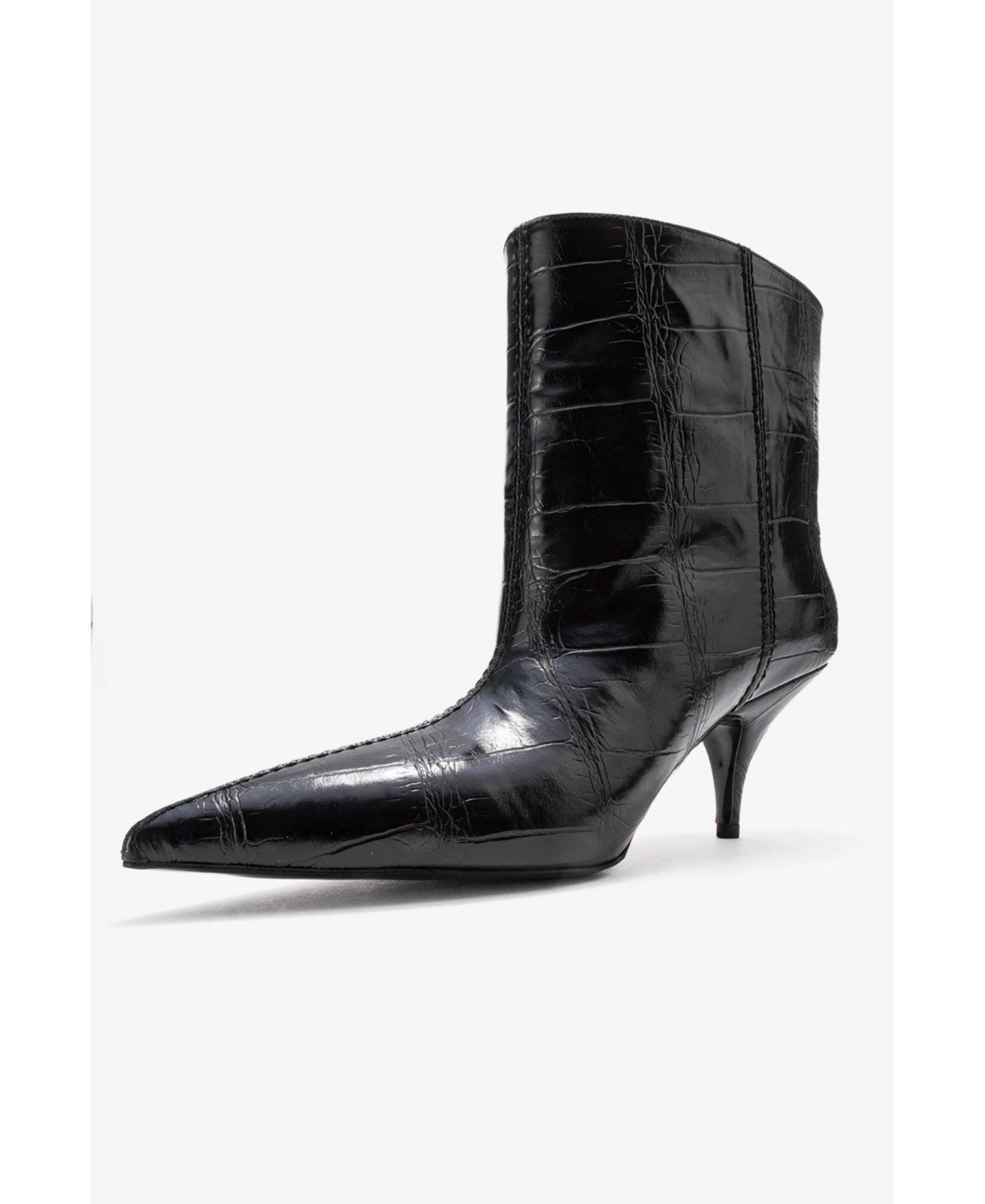 Женские ботинки Prologue Shoes Brivelle Pointed Toe Boot, цвет: Чёрный с принтом искусственная кожа — фото 4