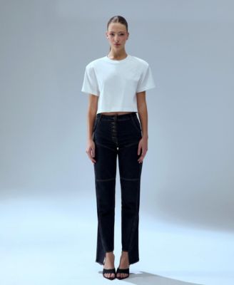 Women's Padded Shoulder Cotton T-Shirt