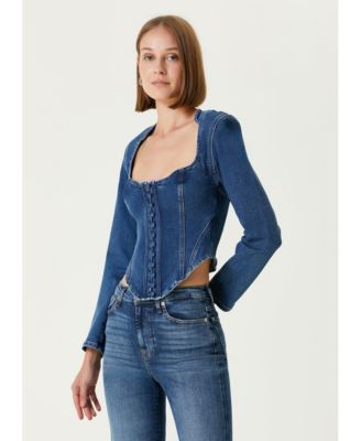 Women's Denim Corset Top