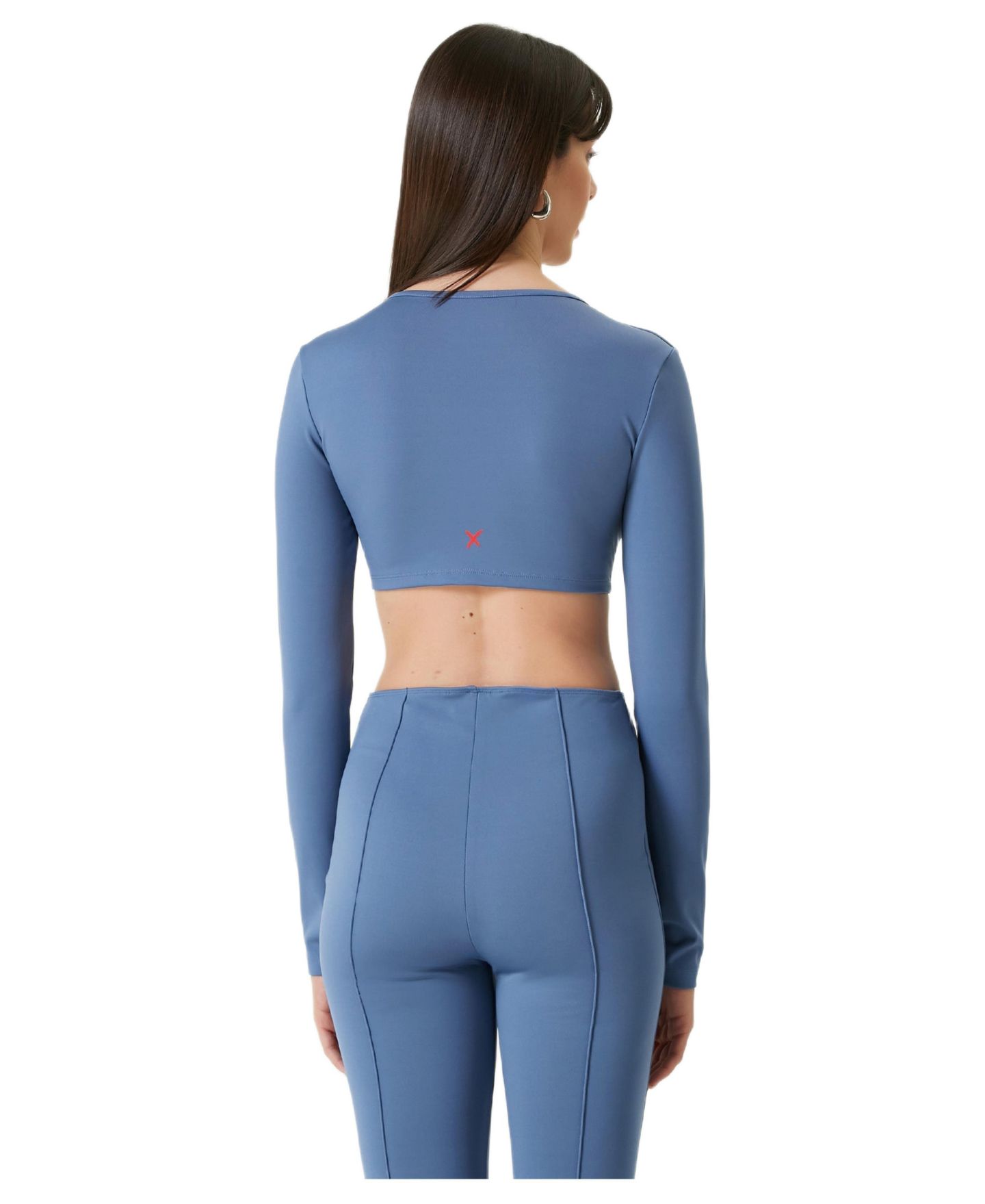 Женский топ PCFG Free Heaven Long Sleeve Crop, цвет: Синий — фото 2