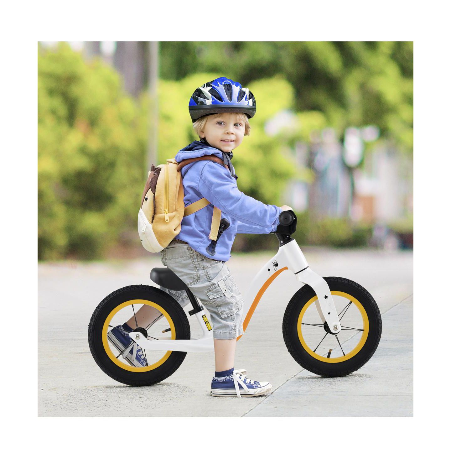 Детская игрушка SUGIFT 12-Inch Lightweight Balance Bike with Adjustable Seat, Ages 3+, цвет: Белый — фото 3