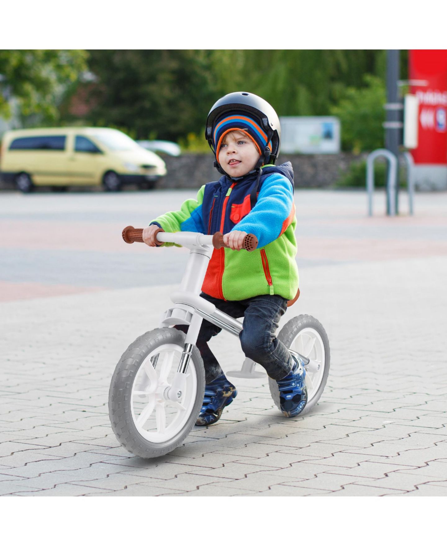 Детская игрушка SUGIFT 12 Inch No-Pedal Balance Bike with Adjustable Seat, Ages 2-5, цвет: Белый — фото 3