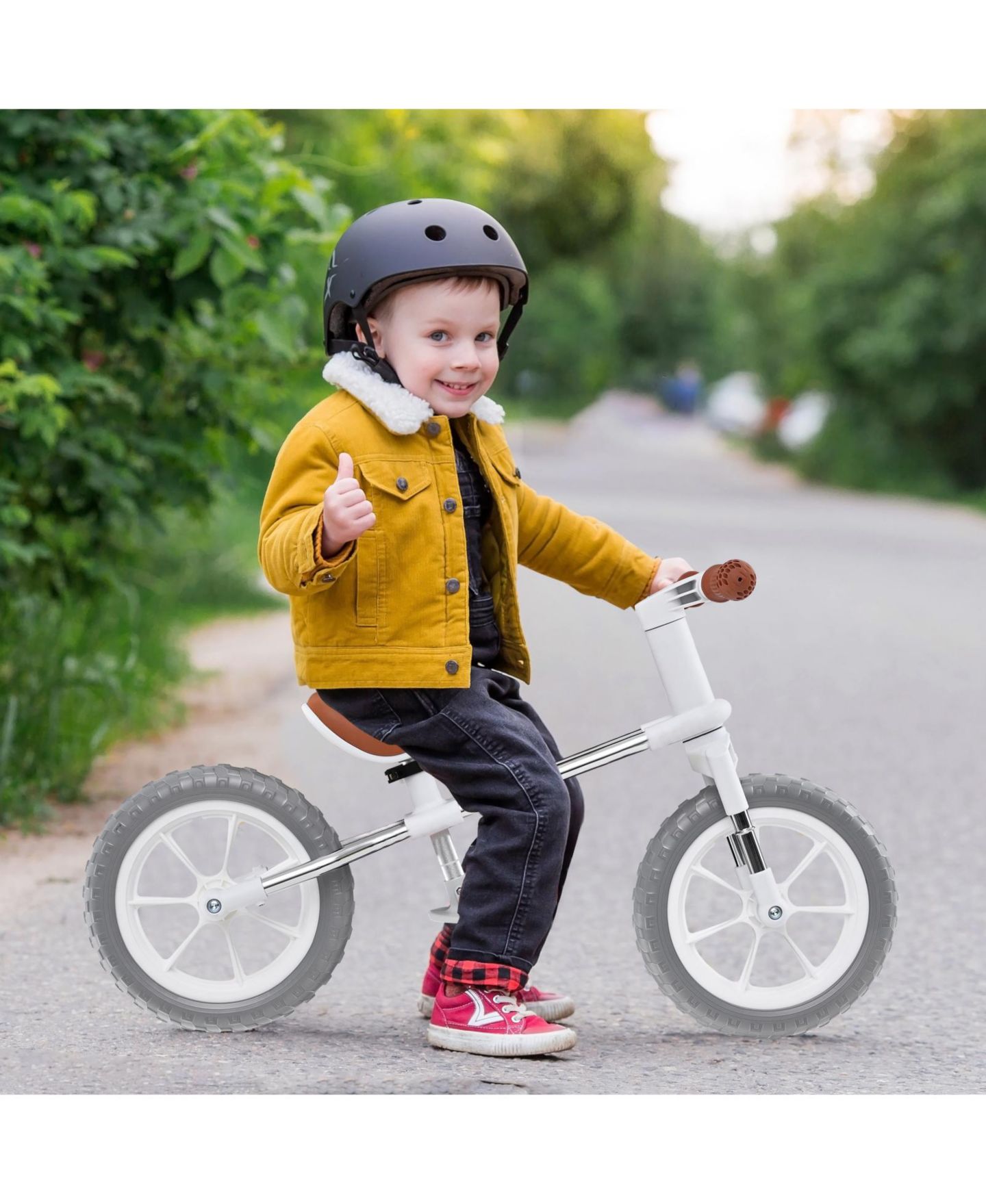 Детская игрушка SUGIFT 12 Inch No-Pedal Balance Bike with Adjustable Seat, Ages 2-5, цвет: Белый — фото 10