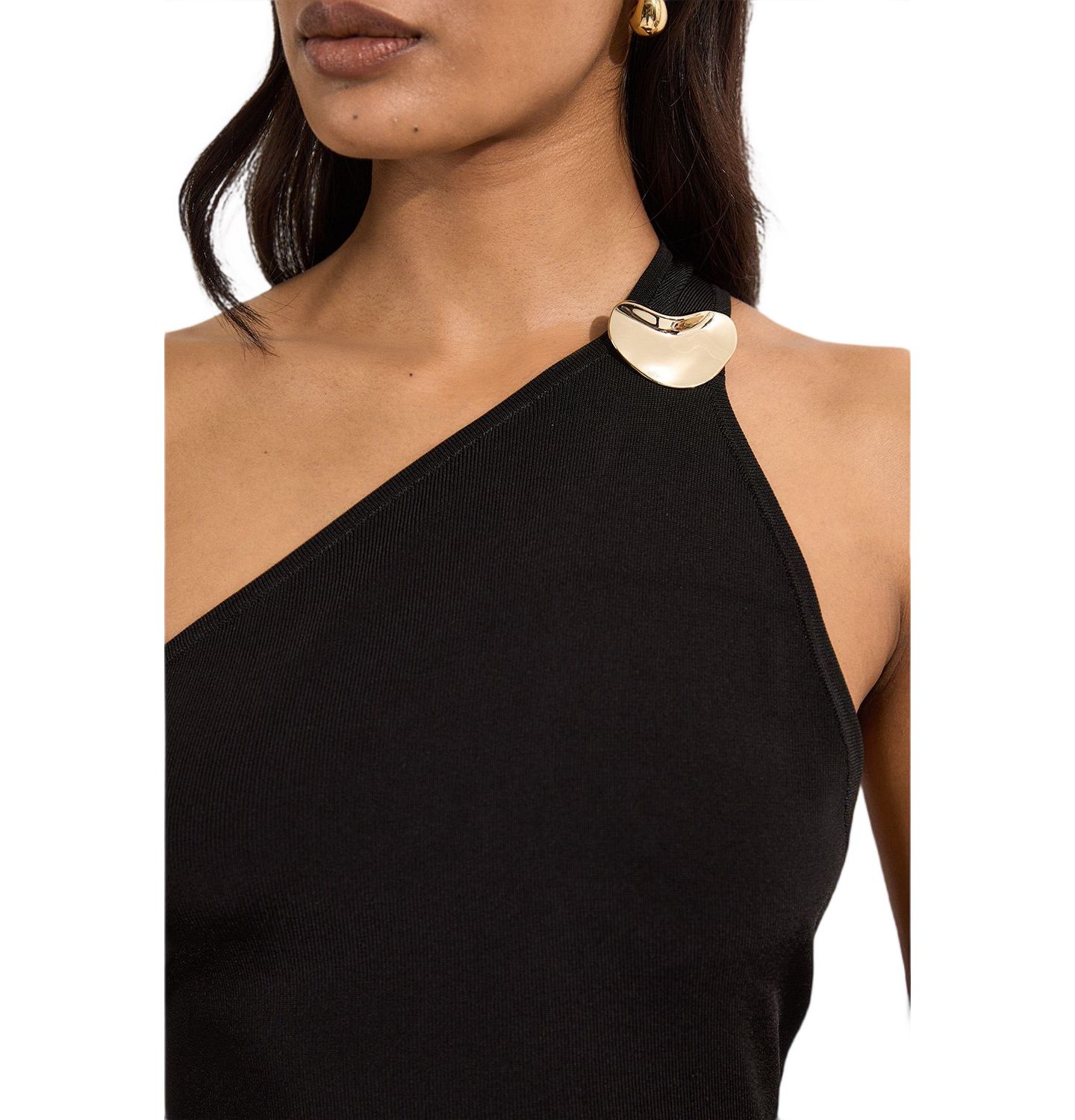 Женское платье Karen Millen Backless Knit With Hardware, цвет: Чёрный — фото 4