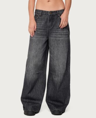 Women's Skater Girl Washed Low Rise Baggy Jeans