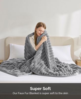 Ultra Plush Raschel Mink Blanket, Queen/King
