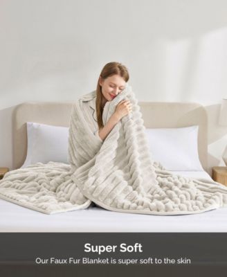 Ultra Plush Raschel Mink Blanket, Queen/King