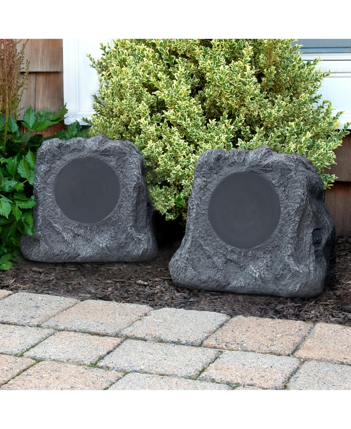 Victrola Pair of Wireless Waterproof Rechargeable Bluetooth Outdoor Rock Speakers