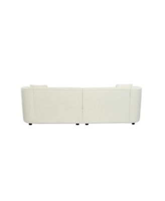 Streamdale 87" Curved Contemporary Beige Sofa: Plush, Streamlined, Durable - Stylish Living