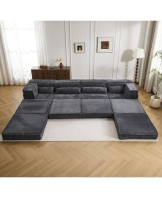 Compression Sofa, Convertible Floor Sofa Bed, Modular Sectional Sofa