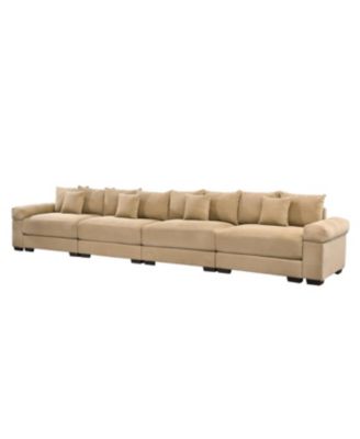 Oversized Cloud Modular Sectional Couch, Premium Corduroy 3-Seater, Camel