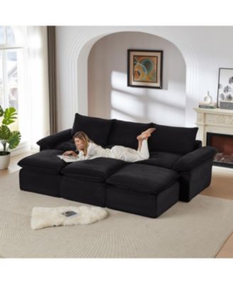 Modern corduroy cloud sofa, freely combined, comfortable sitting experience.