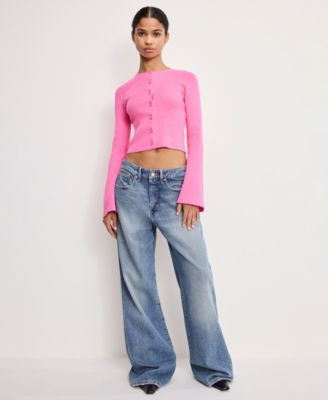 Women's Bell Sleeve Knit Cardigan Sweater, Regular & Plus Size