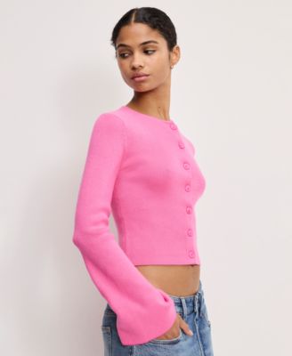 Women's Bell Sleeve Knit Cardigan Sweater, Regular & Plus Size