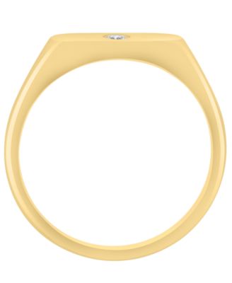 Diamond Accent Pinky Ring in 14k Yellow Gold