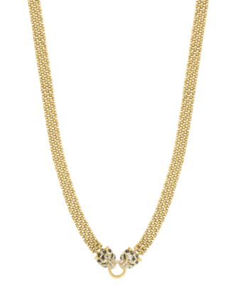White & Black Diamond Necklace (7/8 ct. t.w.) in 14k Yellow Gold