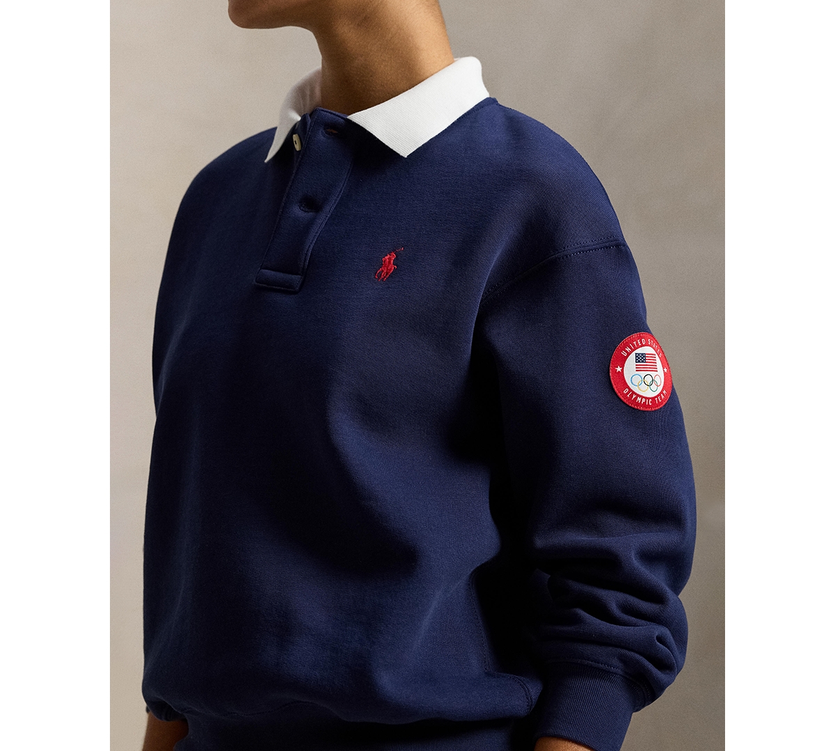 Polo Ralph Lauren Women's Polo-Collar Fleece Pull-On Sweatshirt