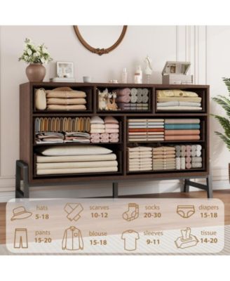 7 Dresser for Bedroom, Freestanding 52" Wide Drawer Dresser