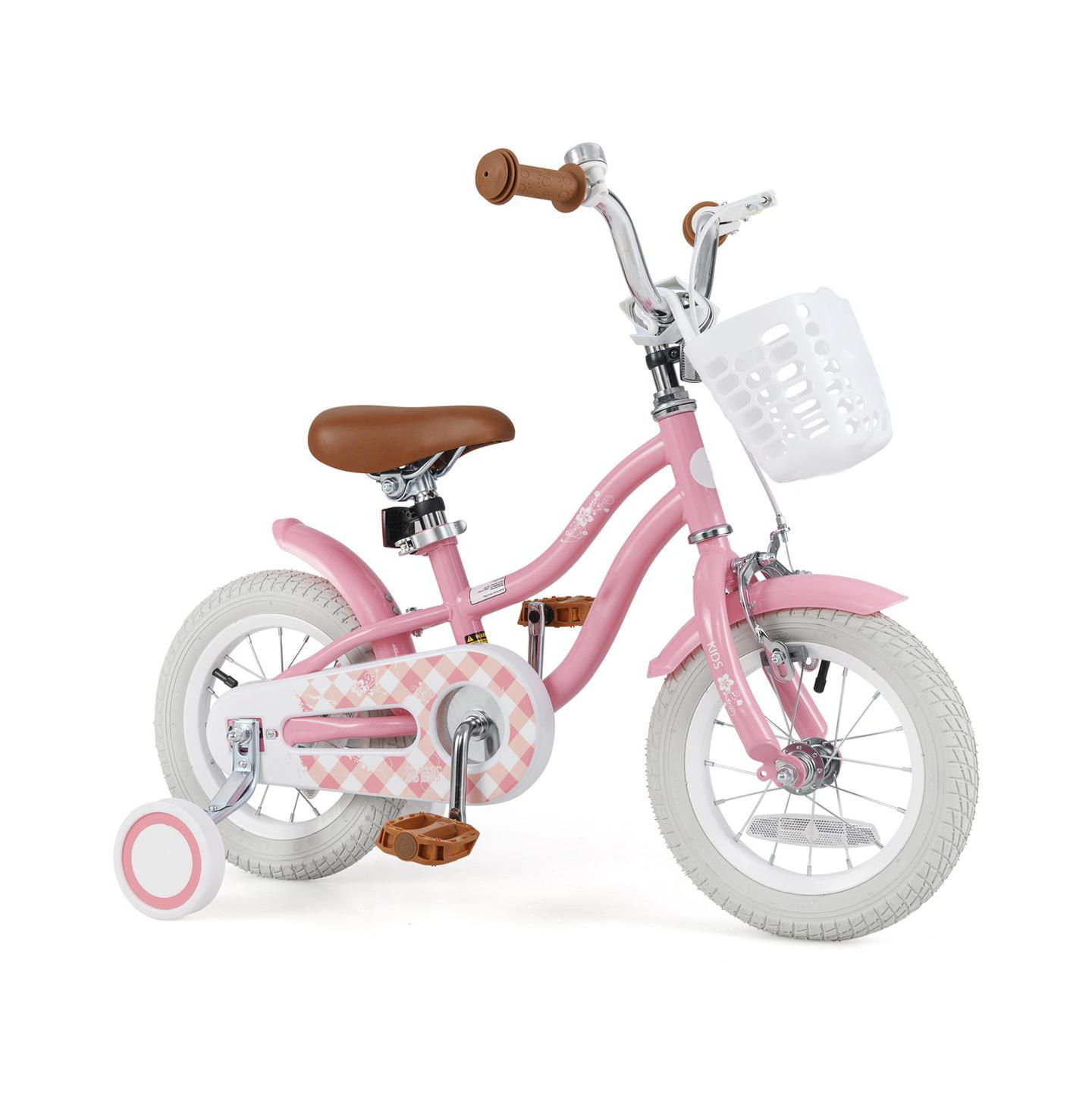 Детская игрушка SUGIFT 12 Inch Kids Bike with Removable Training Wheels and Dual Brakes, Ages 3-4, цвет: Розовый — фото 1