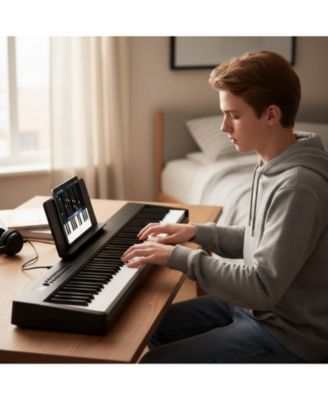 88 Key Full Size Digital Piano Keyboard With Dual Speakers And Rechargeable Battery