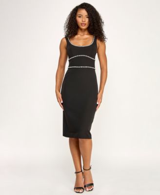 Juniors' Scoop Neck Midi Dress