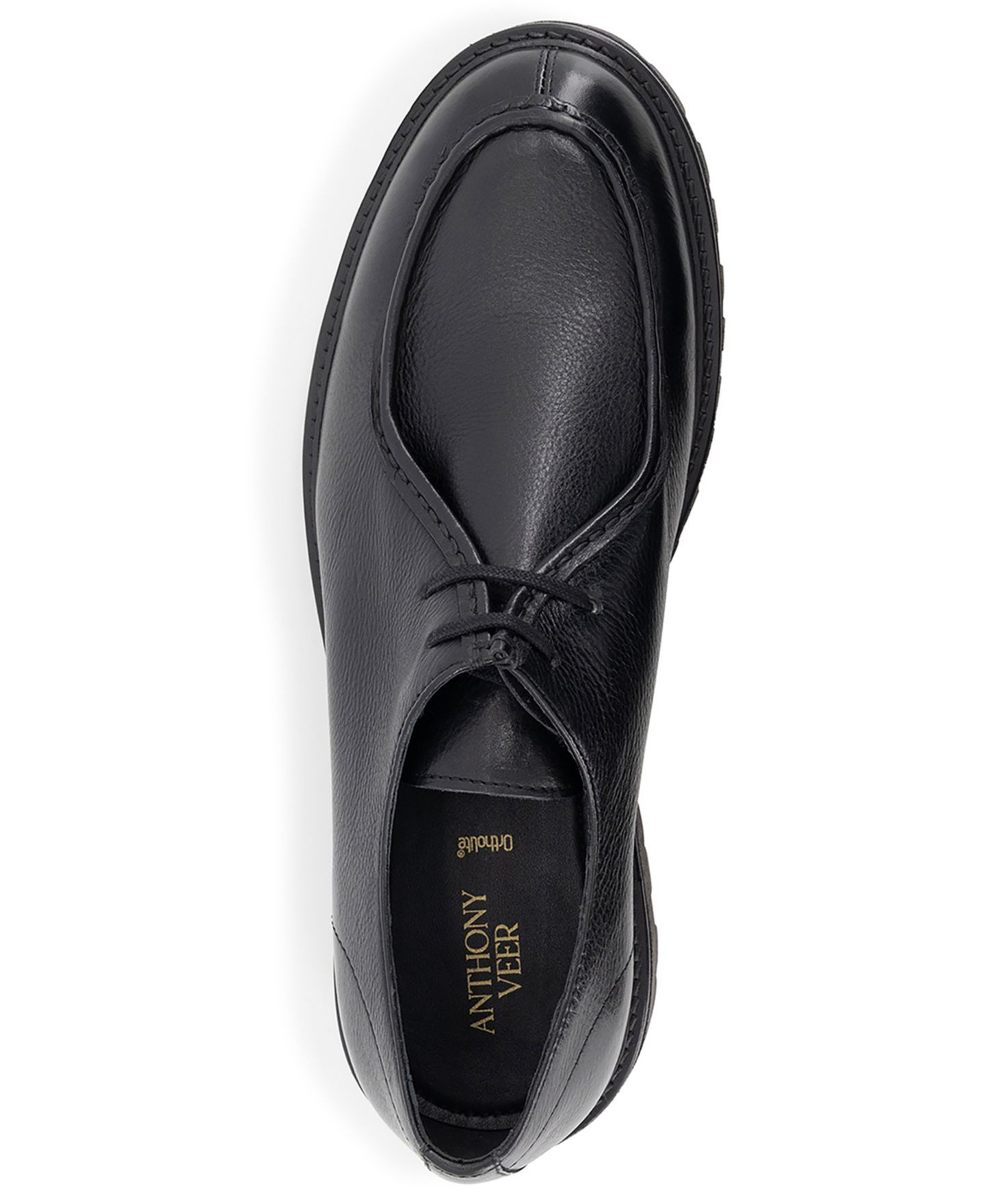 Обувь Anthony Veer Men's Harlan Moc Derby Lace-Up Shoe, цвет: Чёрный — фото 4