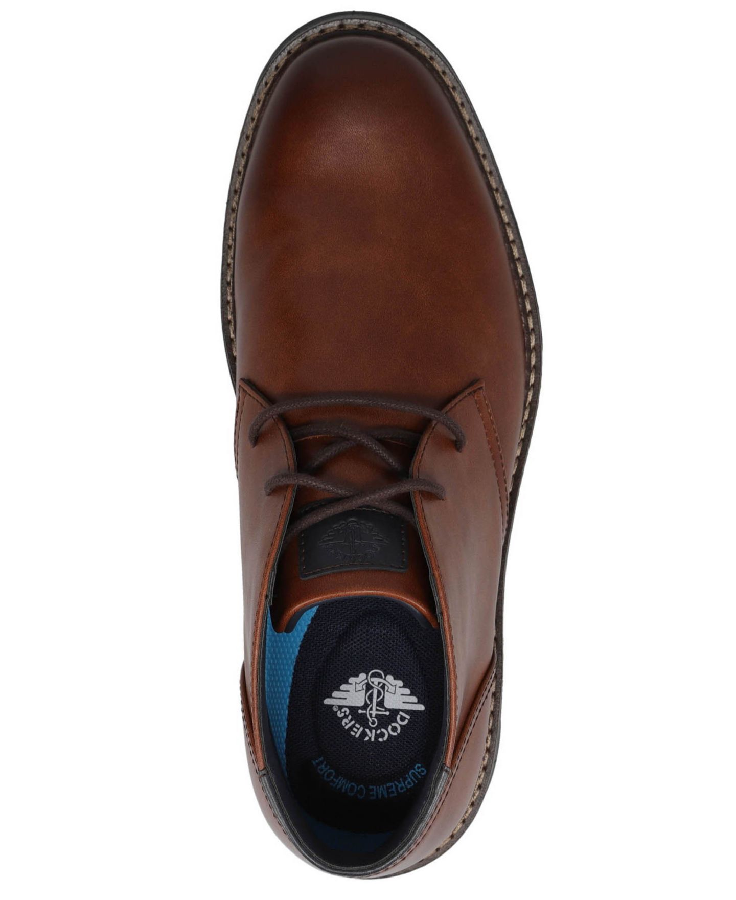 Мужские ботинки Dockers Esmond Lace-Up Ankle Chuka, цвет: Коньячный / Тёмно-синий — фото 4
