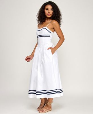 Juniors' Sweetheart Neck Midi Dress