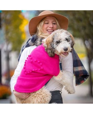 Blueberry Pet Pom-Pom Heart Dog Sweater