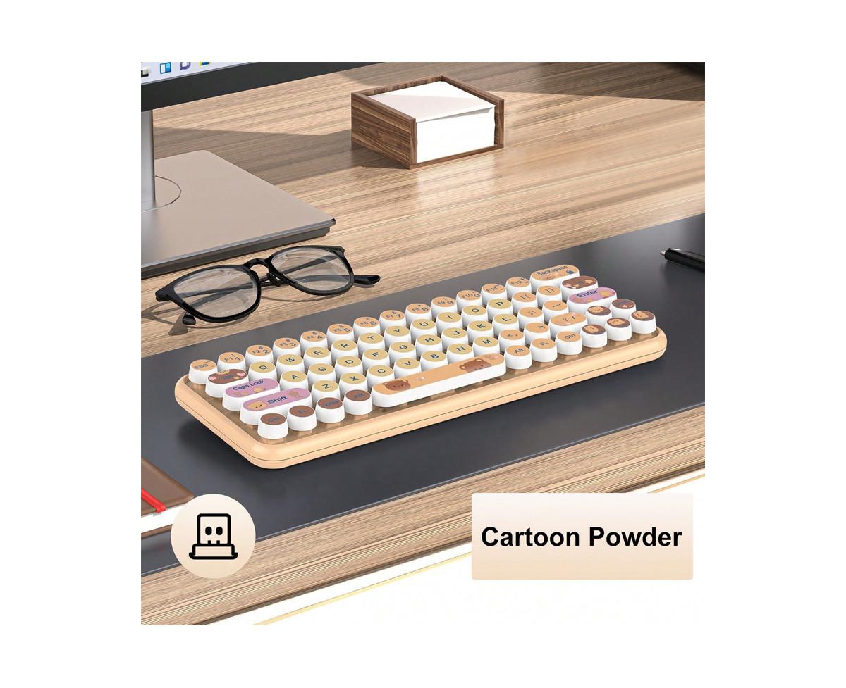 Risokeys + Silent, Wireless, Gradient, Cute Keycaps, 3-Stage Dpi, Shared Receiver + Keyboard & Mouse Set