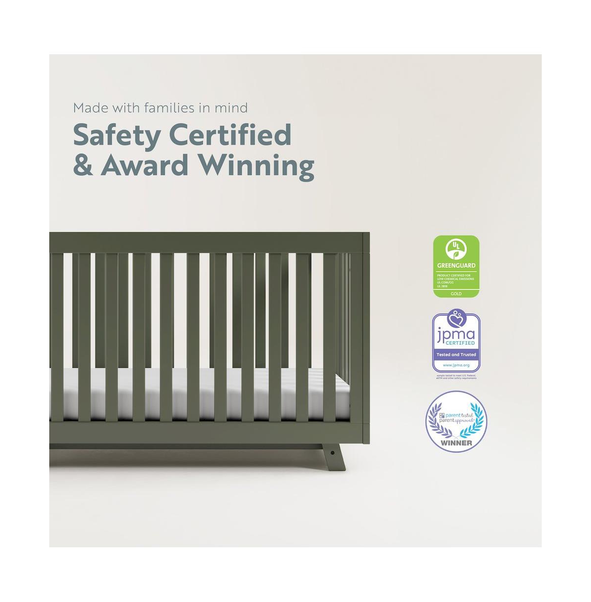 Storkcraft Beckett 3-in-1 Convertible Crib (Olive)