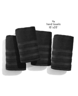 Luxury Soft &amp; Absorbent 100% Ring Spun Cotton Hand Towels for Bathroom, Shower, Spa - 4 Piece Hand Towel Set