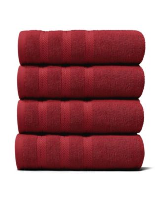 Luxury Soft & Absorbent 100% Ring Spun Cotton Hand Towels for Bathroom, Shower, Spa - 4 Piece Hand Towel Set