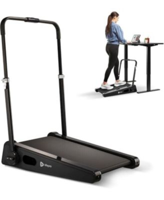 Smallest Portable Mini Walking Pad with Adjustable Handlebar - Max Speed 3 MPH, Home & Office 30 inch Mini Walking Treadmill, Under Desk Small Work Desk Compact Treadmill, 220 Lbs Max Weight