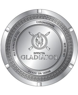 Men's 48190 Gladiator Quartz Chronograph Silver, Gold Dial Watch