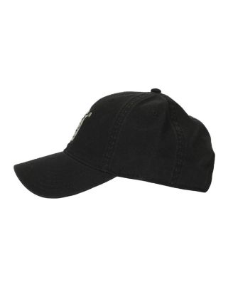 Men's Embroidered Character Face Black Unstructured Baseball Cap